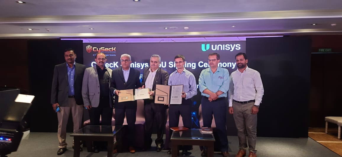 CySecKCoE's tweet photo. @CySecKCoE is super excited to share the news of the MoU signed with @unisys India on February 7, 2023.
This #partnership aims to bring together the expertise of #CySecK and #Unisys towards expanding the frequency and #diversity of #contributions to areas in #cybersecurity. https://t.co/ChPEKDVO20
