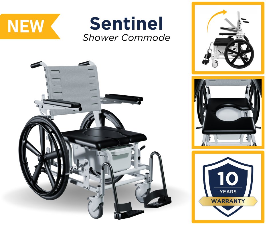 BrodaSeating's tweet image. The new Sentinel Shower Commode is made for independent bathing. It comes with convenient features like flip-up arm supports and a 2-in-1 solid seat &amp;amp; commode, and our 10-year frame warranty. Learn more: bit.ly/3HrN4h7.

#ShowerCommode #Mobility #WheelchairUsers #Broda