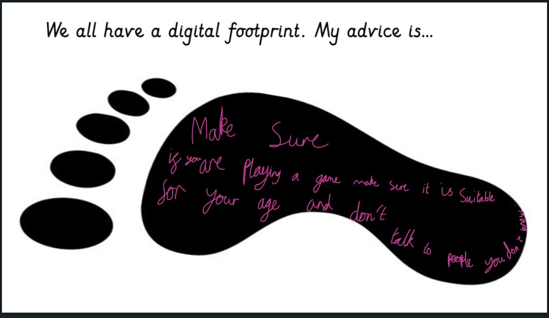 Rachel Walker (@mrswalkerteach) on Twitter photo At <a href="/sneintonprimary/">Sneinton Primary</a> for #SaferInternetDay we have been exploring the idea that we all have a digital footprint, and offering advice about how to manage this. Year 3 have risen to the challenge! <a href="/Miss_Baker2020/">Hannah Baker</a> #SneintonDigitalJourney At <a href="/sneintonprimary/">Sneinton Primary</a> for #SaferInternetDay we have been exploring the idea that we all have a digital footprint, and offering advice about how to manage this. Year 3 have risen to the challenge! <a href="/Miss_Baker2020/">Hannah Baker</a> #SneintonDigitalJourney