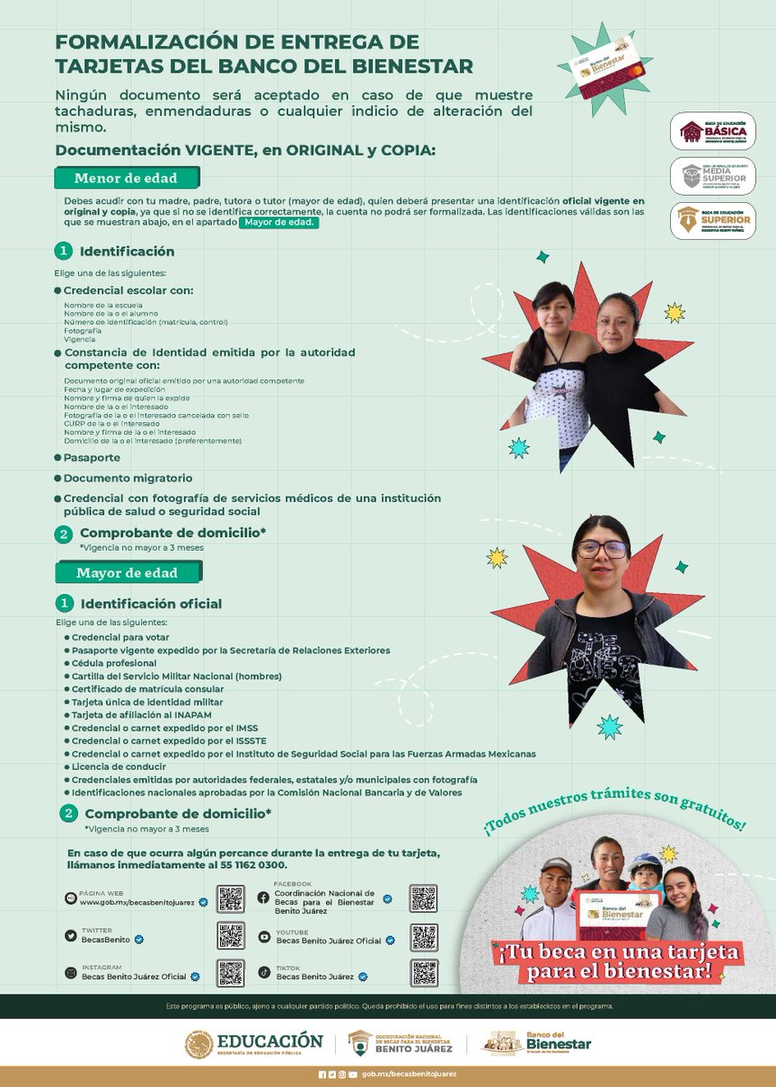 Comunidad Estudiantil ByCENES, se les hace un atento aviso, para entrar al siguiente enlace y capturar su CURP, les indicará una sucursal, fecha y hora para asistir al Banco del Bienestar
buscador.becasbenitojuarez.gob.mx/consulta/