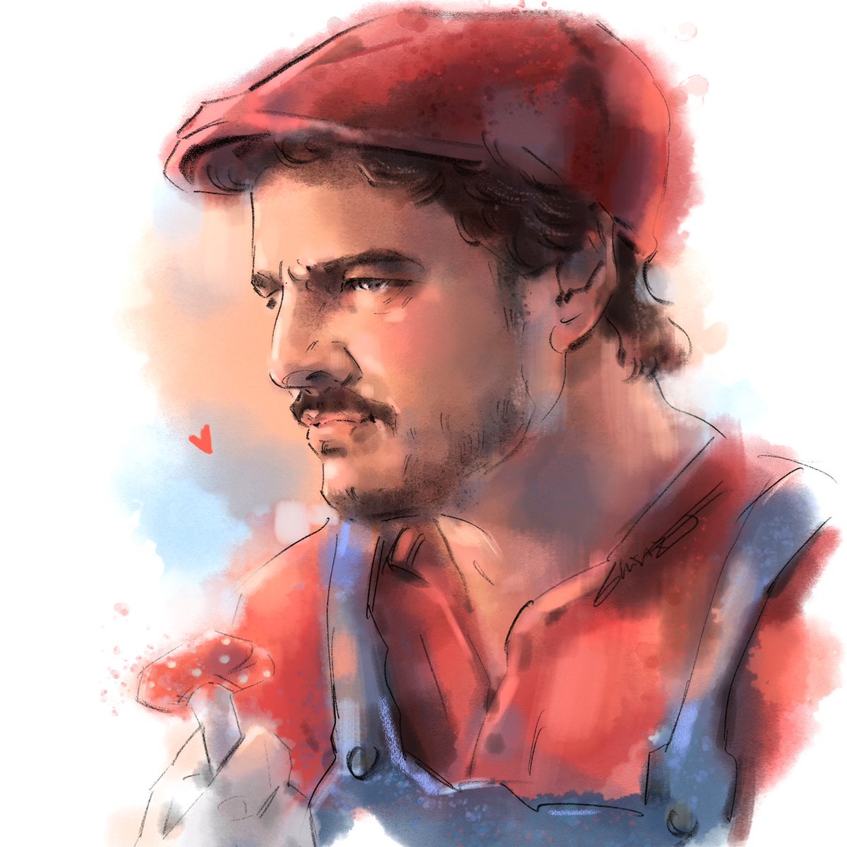 It’s a me, Mario🍄 #PedroPascalSNL A Mario we didn’t know we need🥲 #PedroPascal #tlou #tloufanart #MarioKart