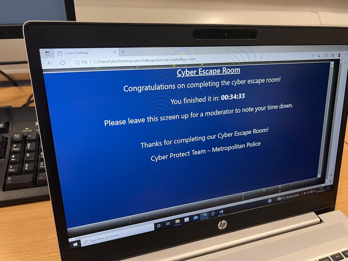 DurhamCyber's tweet photo. Today on #SaferInternetDay we have been in New College Durham, delivering #cybersecurity and #CyberSafety advice.
Students competed to finish the #CyberEscapeRoom in the fastest time whilst using cyber knowledge they had received from the team
#2FA #BackUpData #InstallUpdates https://t.co/8wLEqu9LGH
