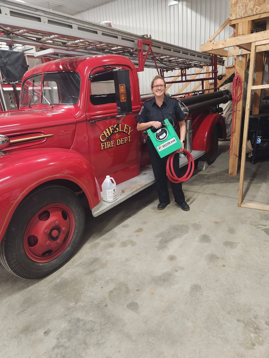 RoryHuntAJS's tweet photo. Congratulations to Arran-Eldserlie FD, Chesley Station  for receiving a TFT Decon Unit donated by the Chesley FF Association . https://t.co/qyaGMrEeO3