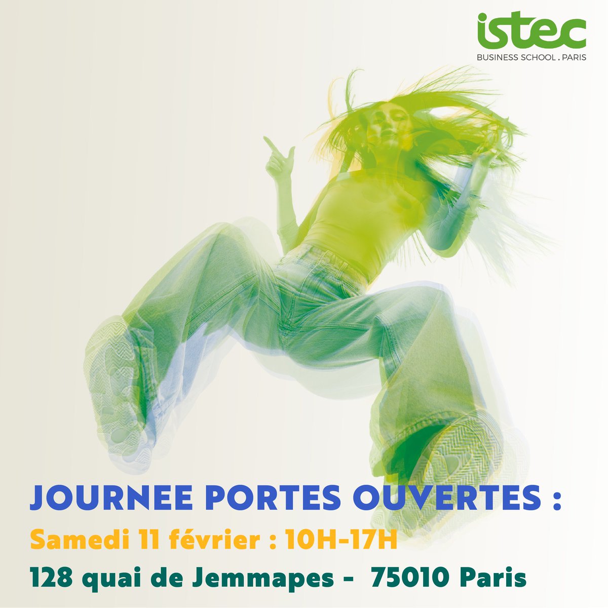 L'istec vous ouvre ses portes ce samedi 11 février de 10H à 17H. En présence de <a href="/ploquinlaurent/">Laurent Ploquin</a> <a href="/GeraldineErnst/">Géraldine ERNST</a> <a href="/ERICLEDELEY/">ERIC LE DELEY</a> et <a href="/blablatwwit/">Anne Rey-Ferrer</a> .

Ils évoqueront les cursus #bachelor #master, l'admission, #parcoursup, la mobilité internationale, l'#alternance et l'#apprentissage .