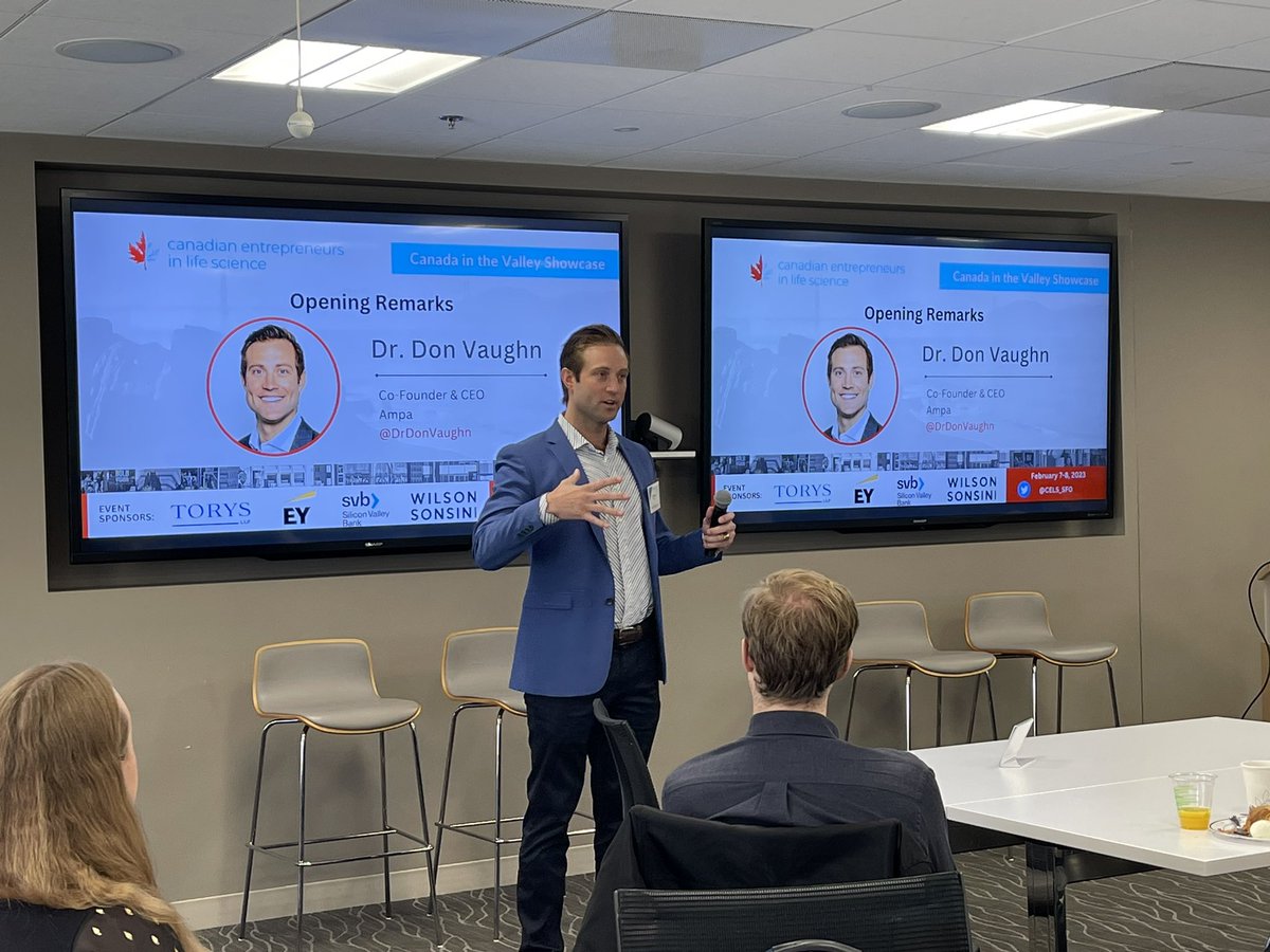 Together we can have an exponential impact on the world. <a href="/DrDonVaughn/">Don Vaughn</a> #CanadaInTheValley 
Be sure to come to the Valley and come often #Canadian #lifescience #startups