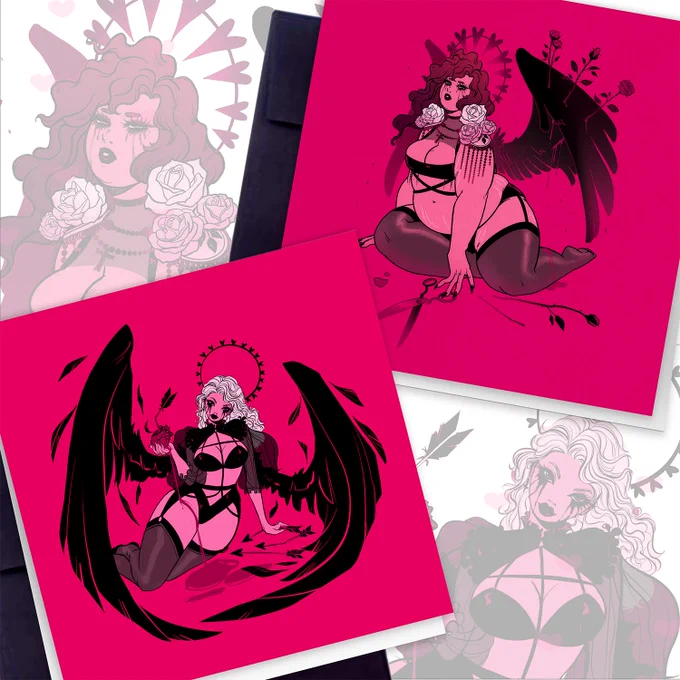 Prints, stickers and V-D cards of these lovelies are now available on both our    