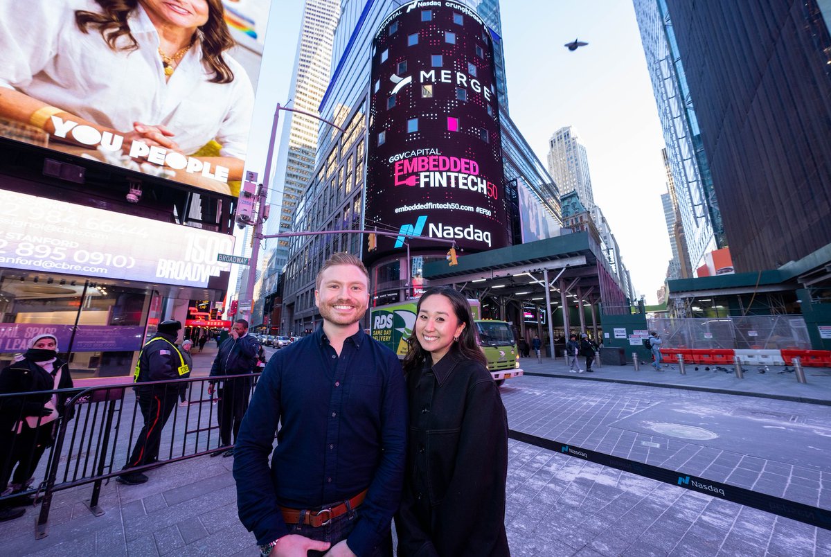 merge_api's tweet image. We’re honored to have been named to the Embedded Fintech 50, a list launched by @GGVCapital in partnership with @Crunchbase, to recognize the most promising fintech companies in the eyes of startup investors. 💸
embeddedfintech50.com
Photography courtesy of Nasdaq, Inc.