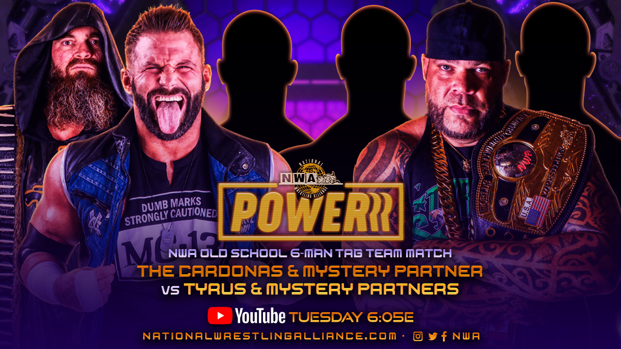Matt Cardona, Mike Knox and a mystery partner battle Tyrus and two mystery partners to determine who chooses the match stipulation for their title fight at Nuff Said.