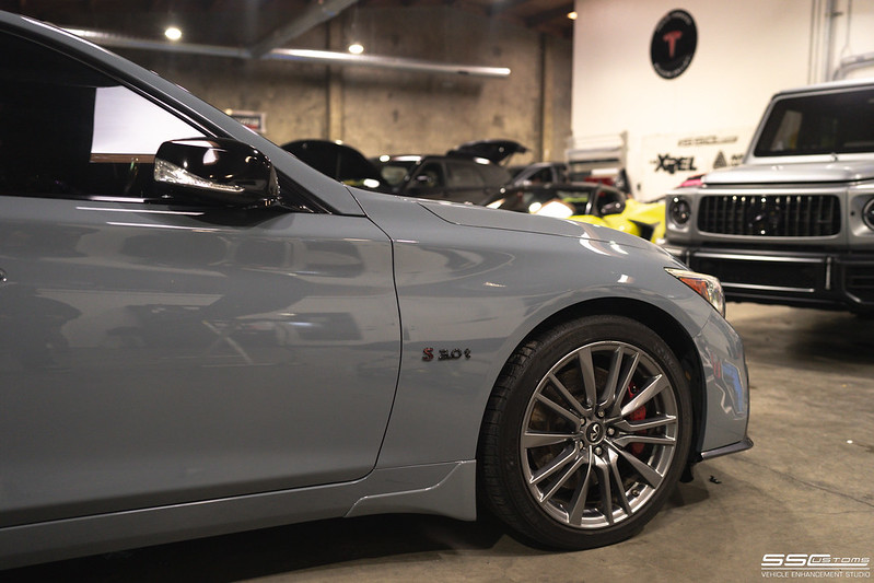 sscamerica's tweet photo. Specs: #Infiniti Q50 #vinylwrapped in Inozetek Nardo Grey
#sscustoms #aftermarketautomotive #SiliconValleyCars #SVCars #TechCars #BayAreaAuto #SVAutomotive #SVTech #AutomotiveTech #InnovativeCars #SVMotors #FutureMobility #CarCultureSV #Q50 https://t.co/ZwWQXfgyoa