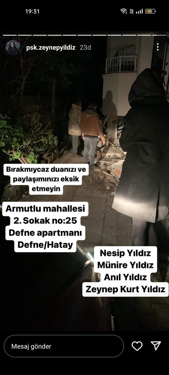 kbrkegan's tweet photo. @ProfDemirtas #ozgurdemirtas 
ARMUTLU MAHALLESİ 2. SOKAK NO:25 DEFNE APARTMANİ DEFNE/HATAY https://t.co/OpYG3l6XBc