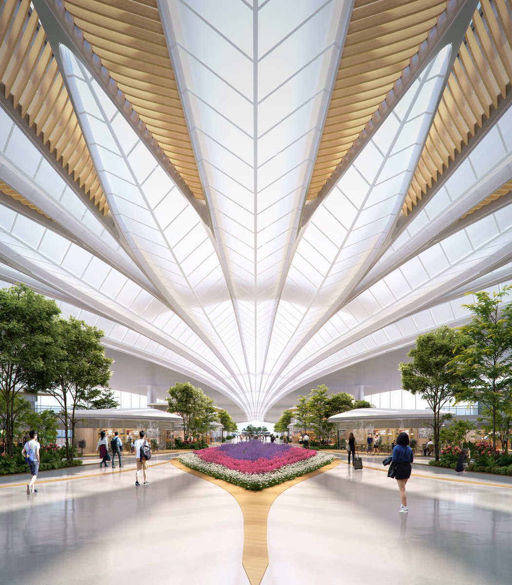archinect's tweet photo. MAD’s fan-shaped airport in Changchun, China is imagined as a ‘floating feather’ 

https://t.co/ASev6lusu9

@madarchitects_ https://t.co/vUdyYppWzM