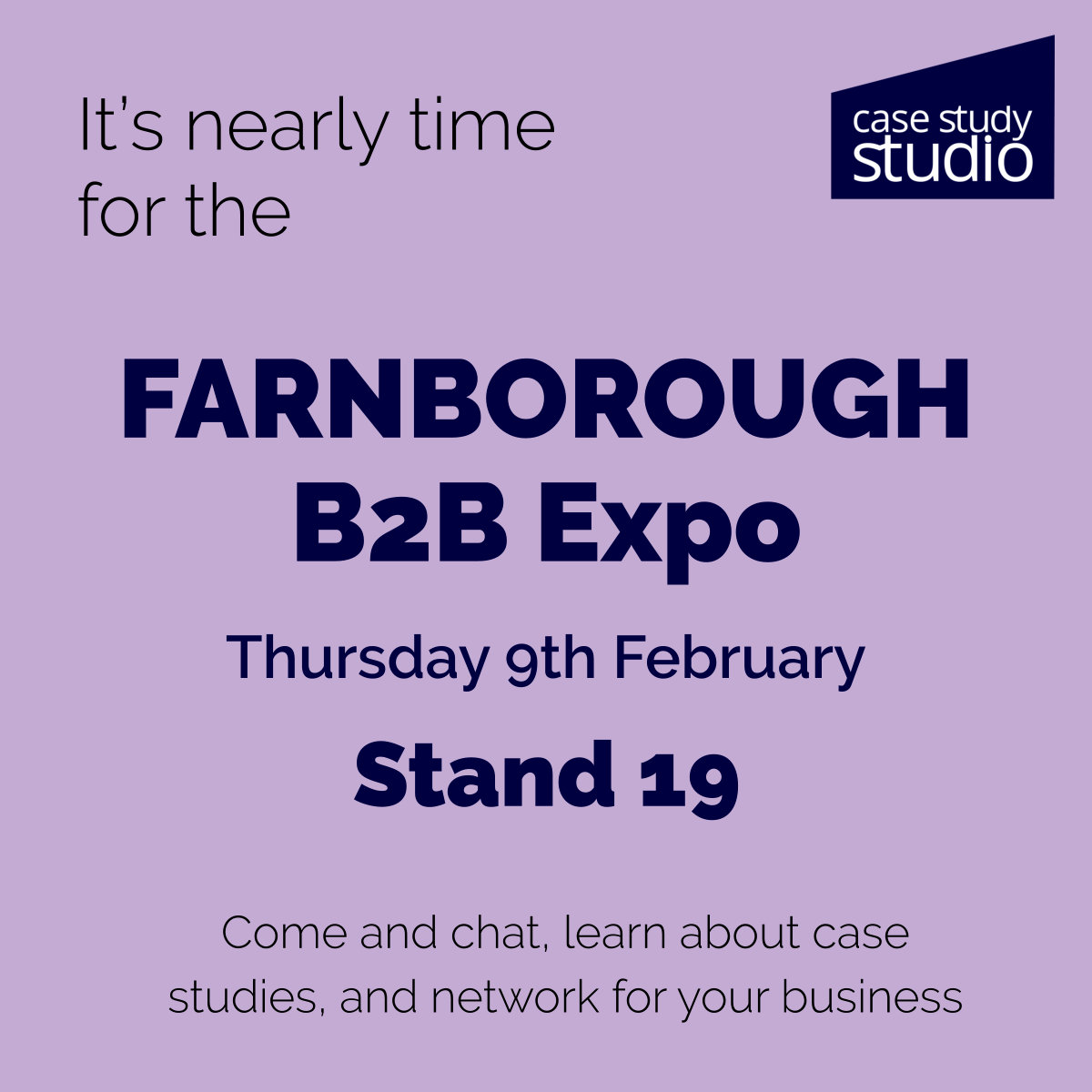 SueRizzello's tweet photo. Nearly time! Are you near Farnborough and interested in what #casestudies could do for your business?  Visit Stand 19 at the free Farnborough Business Expo this Thursday (10-2)  https://t.co/splvi2lstK #FarnboroughExpo #FarnboroughBusiness #Farnborough https://t.co/rUVHjDKnqc