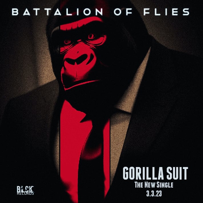 The New <a href="/FliesOfficial/">BattalionOfFliesOfficial</a> single "Gorilla Suit" is out 3.3.23 on BLCK Records worldwide. Mixed by @tommyglees#grunge #ALTRock #gorillasuit #NewSingle