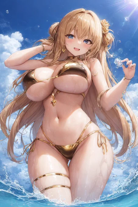 gold micro bikinis 