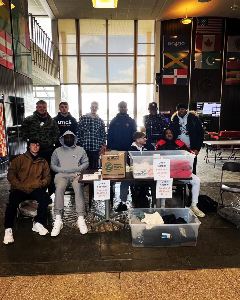 Utica_Football's tweet photo. Congratulations to John Stroughn! The @Utica_Football accountability points leader of the week! John led an on campus clothing and food drive this past week! #fearthemoose #uticaguy #uncommon https://t.co/jY5sRemTCo