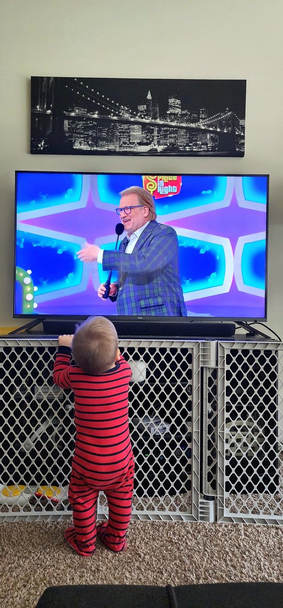 HoustonMark's tweet image. If my 13 month old is ever having a breakdown for some unknown reason, I can always play a @PriceIsRight rerun on @paramountplus.  Catching it live is always his favorite part of the day and I'm not entirely sure how I feel about that. 😁