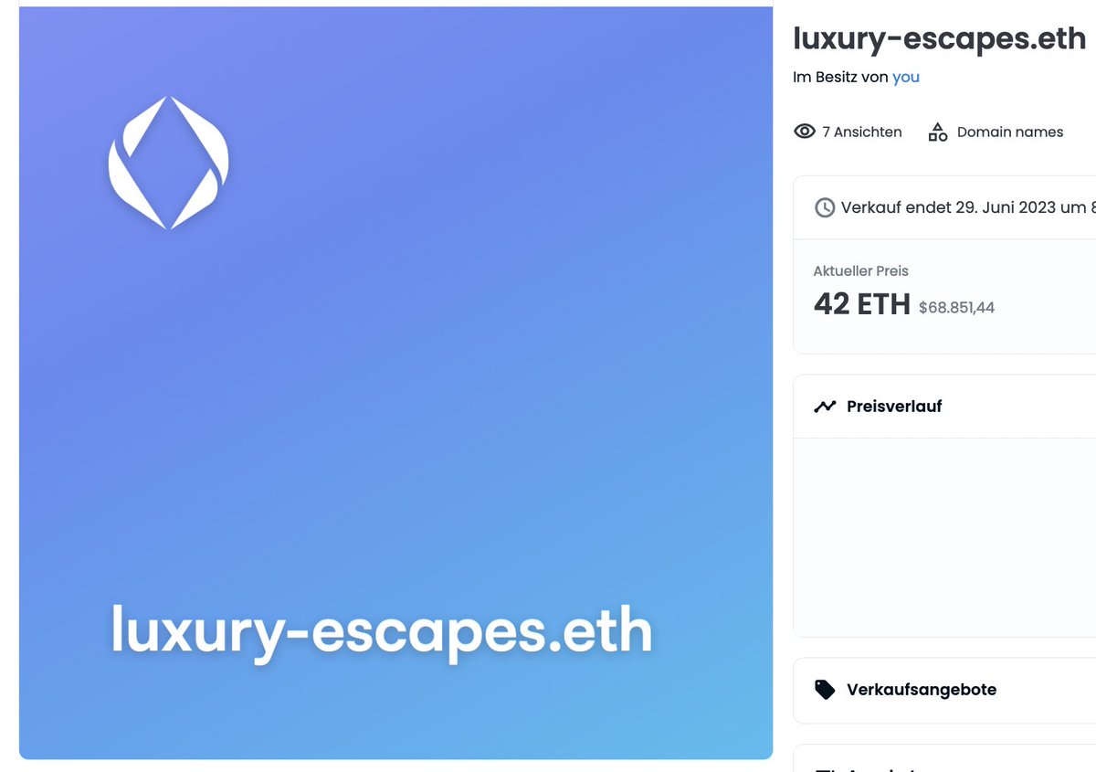 cide81's tweet image. #ensdomain for sale #luxury #escapes #nft #crypto #ENS #domains #domainsforsale #ethereum 
@ensforsale @ensdomains @ensvision @ensshowroom  vacationrentals.com valued at around 7 Mill $ #holidaybusiness