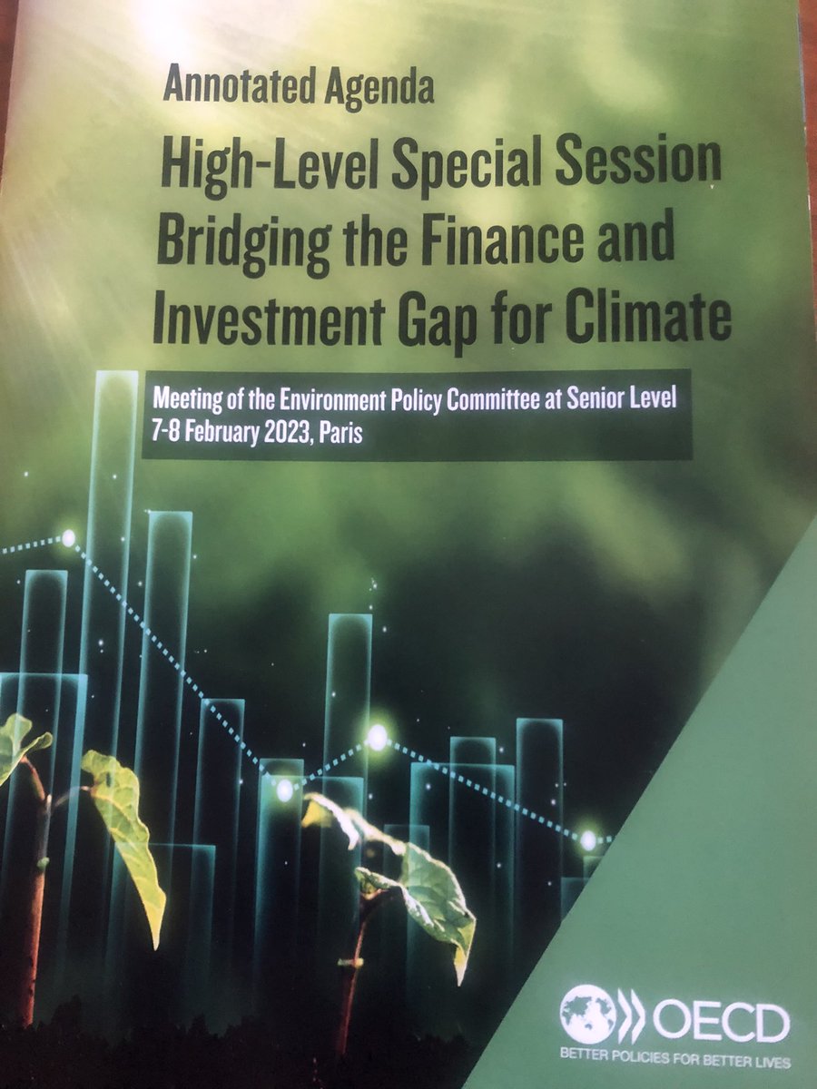 Pour lutter contre le changement climatique et la pauvreté, ➕de financements publics et privés doivent être mobilisés pour les pays les plus vulnérables.
Je présente à <a href="/OCDE_fr/">OCDE</a> l’ambition du sommet de juin pour un «nouveau pacte financier mondial» à l’initiative <a href="/EmmanuelMacron/">Emmanuel Macron</a>