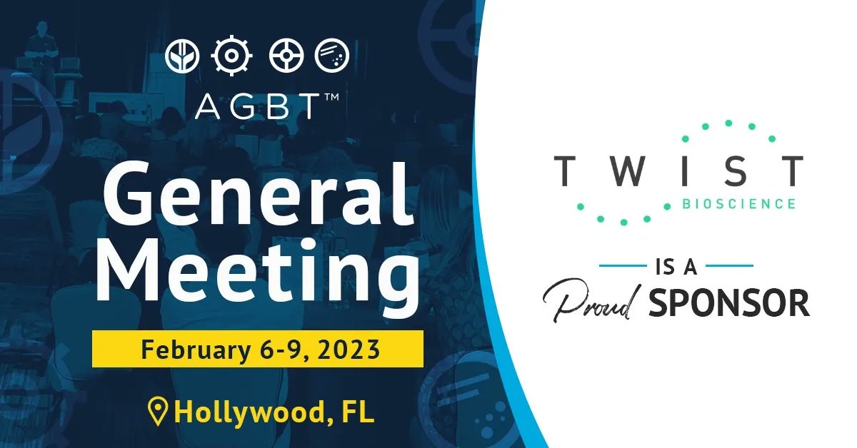 TwistBioscience's tweet photo. #AGBT23 Poster alert! 

Wednesday 4:45-6:10:

🧬 #115 “Methylation Controls to detect for methylation level quantification in the Twist Targeted Methylation Sequencing workflow”

@agbt #WeMakeDNA #WritingTheFuture https://t.co/oKQTQhjcP9