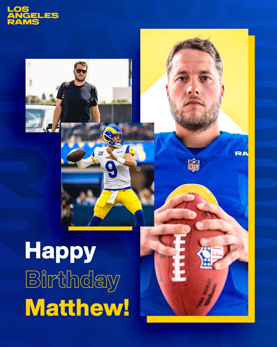 RamsNFL's tweet image. Retweet to wish Matthew Stafford a happy birthday!! 🥳