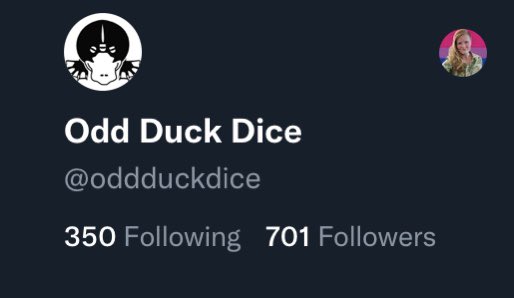 oddduckdice's tweet photo. I just did my giveaway for 600 … BUT I am excited to celebrate 700! Next #dicd #giveaway for #dicegoblins will be next week. Keep your eyes open for more info. https://t.co/l40BbPDFzv