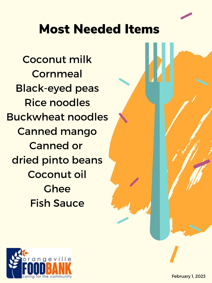 orangevillefood's tweet photo. Most needed for February 💙 https://t.co/9yk39l47uf