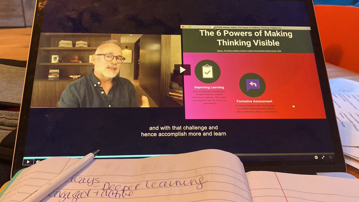 “Student thinking as formative information”  “teachers-step back” “students-step forward” focus on student thinking….not “the illusion of learning” THANK YOU @RonRitchhart <a href="/Harvard/">Harvard University</a> <a href="/westcot_school/">Westcot School</a> #MTV