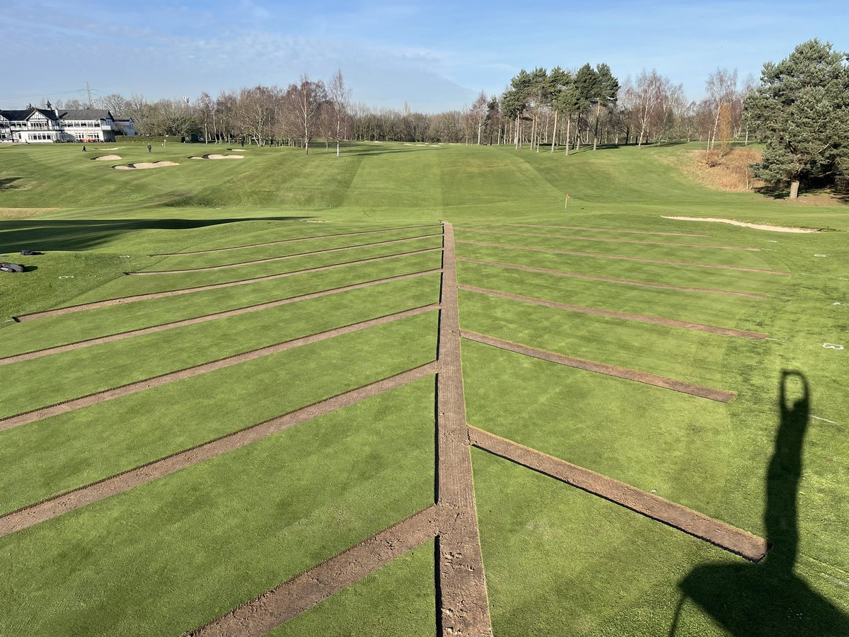 sgcgreens's tweet photo. We’ve made a start on the 13th green drainage. And expect to have this buttoned up in the next week given we do not have the adverse conditions we dealt with in December during the 12th green drainage. https://t.co/LFM9rIP8Xp