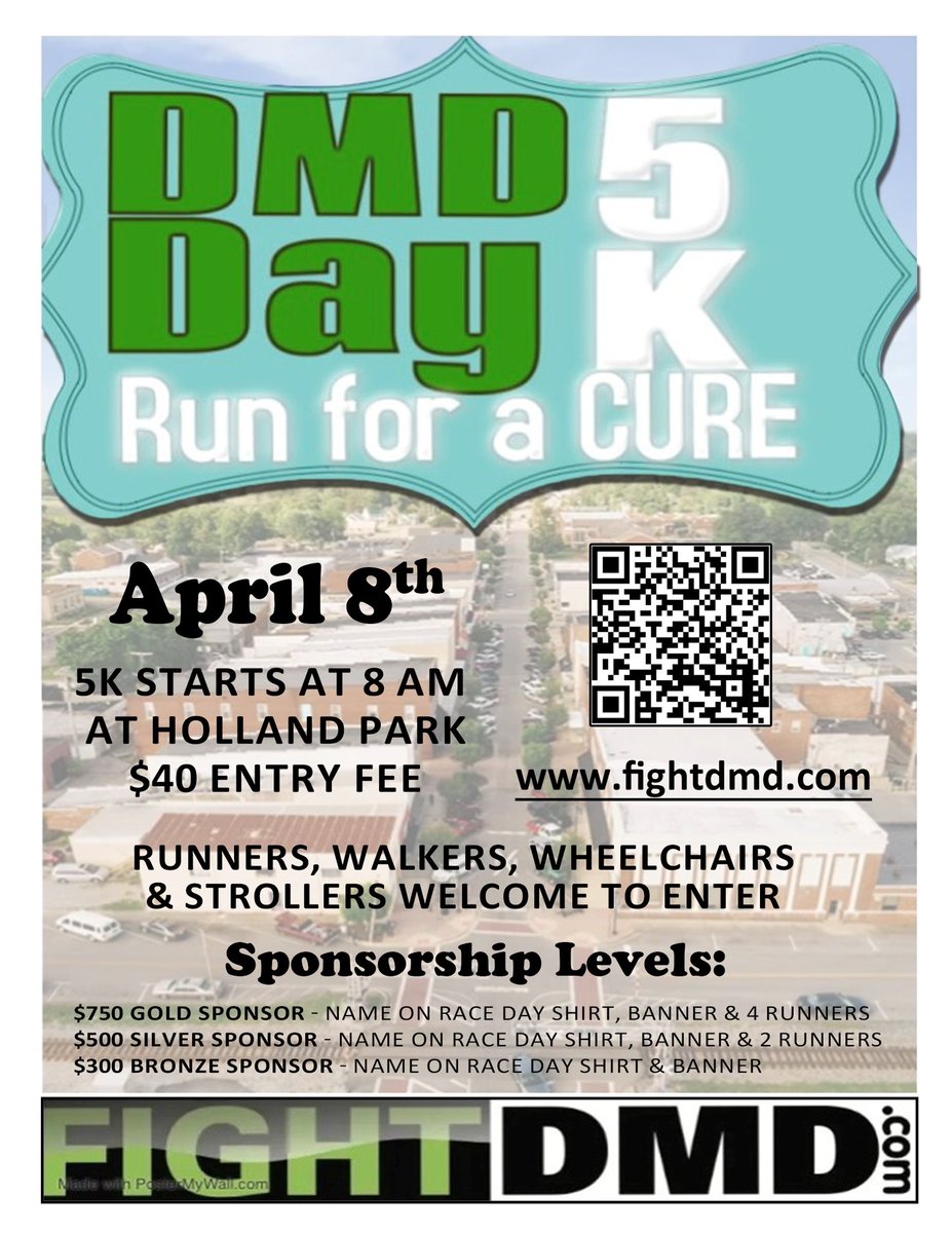 <a href="/FightDMD/">FightDMD.com</a> Our 1st DMD 5k Run for a CURE to fund research for kids with DMD!  Please sign up with the QR code or you can click the link below.   active.com/dickson-tn/run…