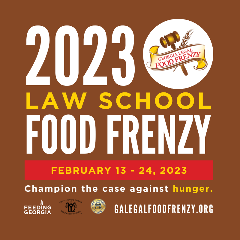 feedinggeorgia's tweet photo. The 2023 Law School Food Frenzy is right around the corner, and we can't wait to champion the case against hunger with your support! π You can follow along here: https://t.co/ZEiGIGcfiQ
#GALFF #GAFoodFrenzy https://t.co/F3l1lM1QaR