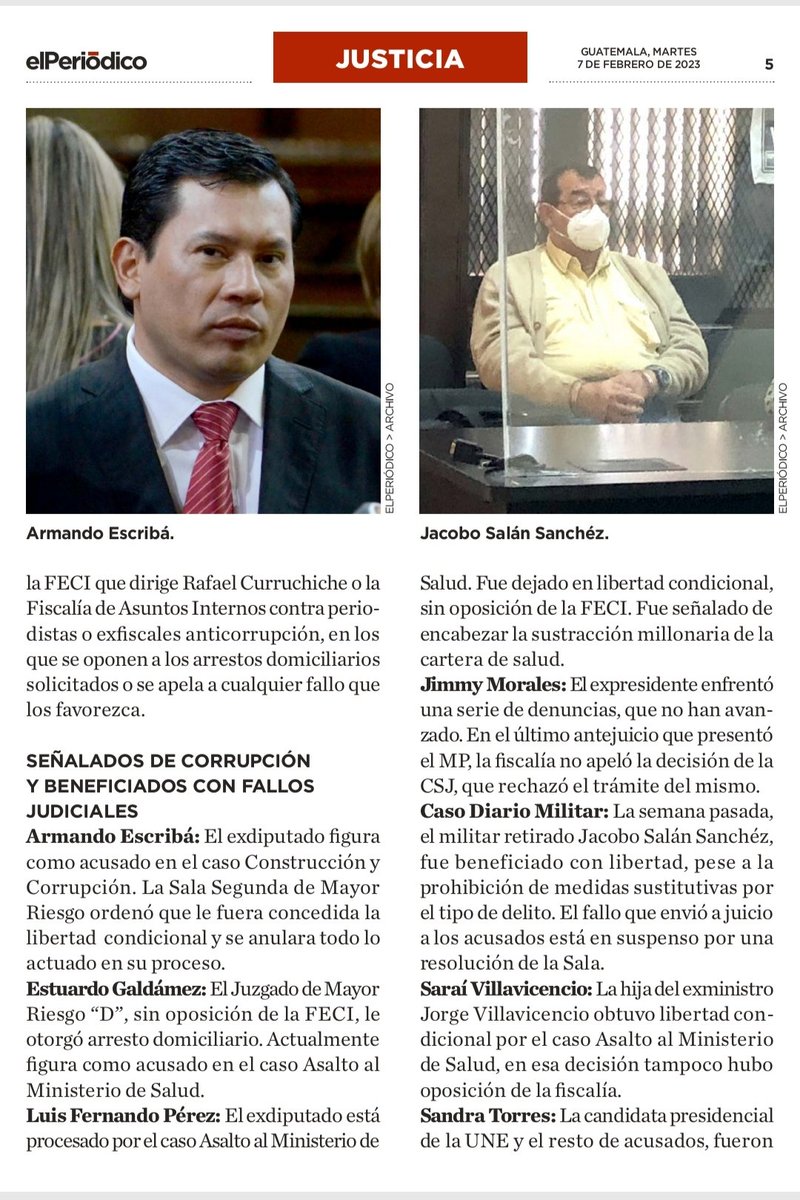 Ricigt1's tweet photo. 📰🚨 ¡Todos los corruptos fuera de prisión! Esto ante las decisiones de jueces y el apoyo del MP. Mientras que contra quienes lucharon contra la corrupción están en prisión o con procesos inventados por el MP. Así está secuestrada la justicia en Guatemala https://t.co/Iec5vwua6m