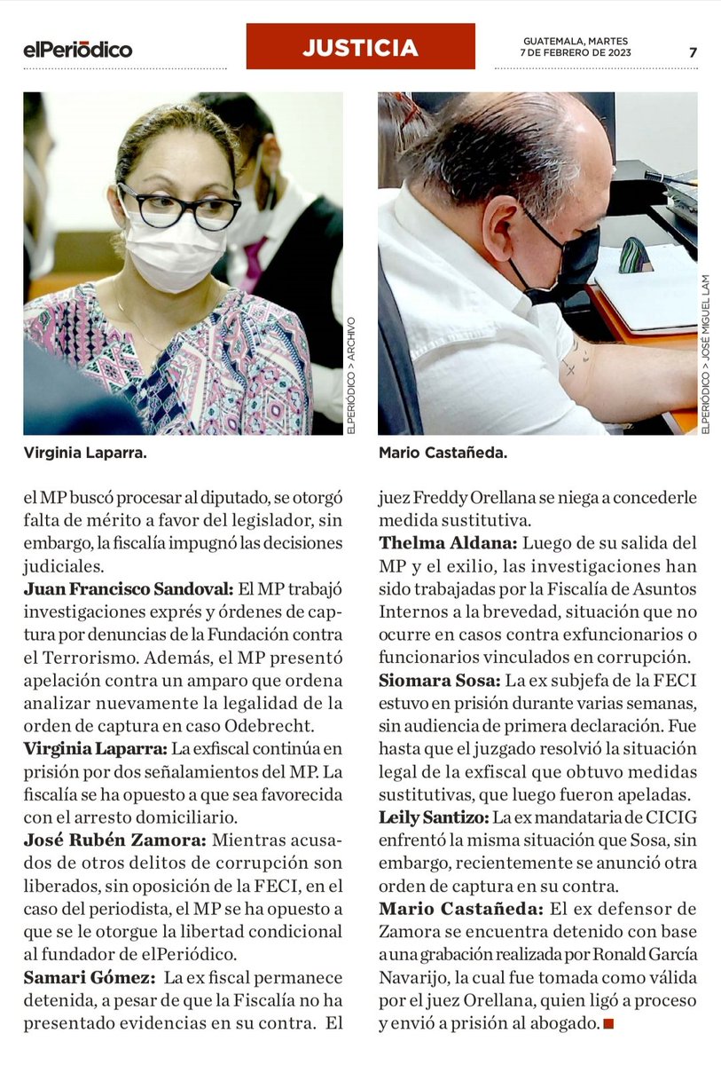 Ricigt1's tweet photo. 📰🚨 ¡Todos los corruptos fuera de prisión! Esto ante las decisiones de jueces y el apoyo del MP. Mientras que contra quienes lucharon contra la corrupción están en prisión o con procesos inventados por el MP. Así está secuestrada la justicia en Guatemala https://t.co/Iec5vwua6m