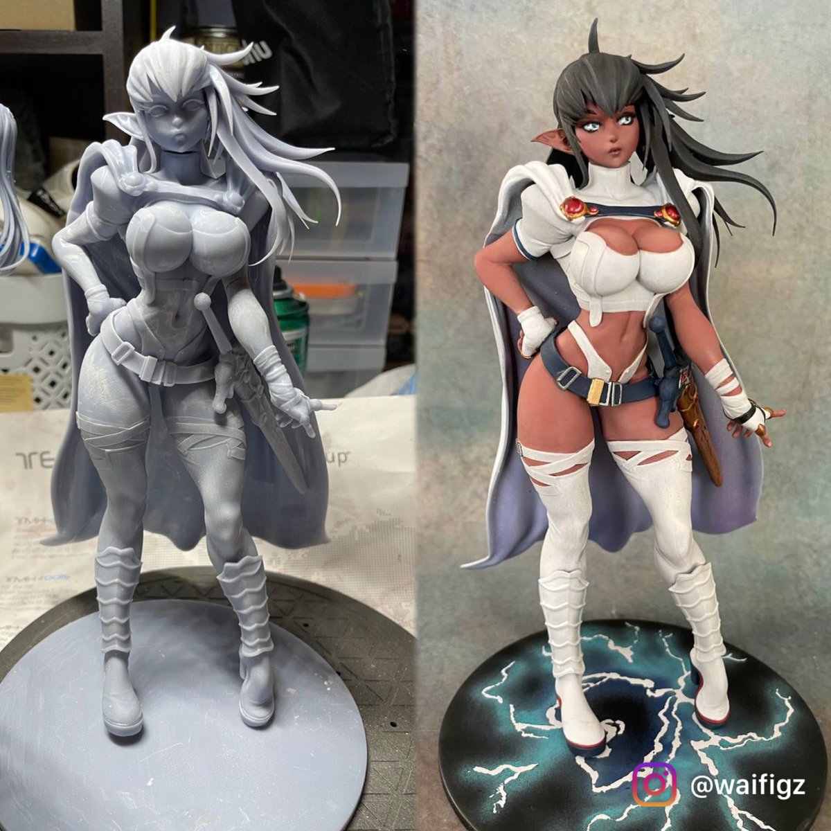 RBraillon's tweet photo. Archess Ney from Bastard!! I Love that character for years now! So happy I could print and paint my own! 

#Archess #Bastard!! https://t.co/BE4GAoClXN