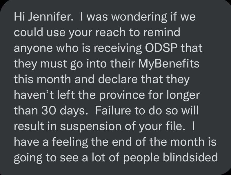 nejsnave's tweet photo. IMPORTANT: Reminder  to ALL #odsp recipients from this thoughtful person that you MUST declare this in the new section in MyBenefits or your benefits will be paused. And IP addresses are being tracked 👀👇🏻

Do it ASAP! 🙏 https://t.co/NcHoHSq8PB