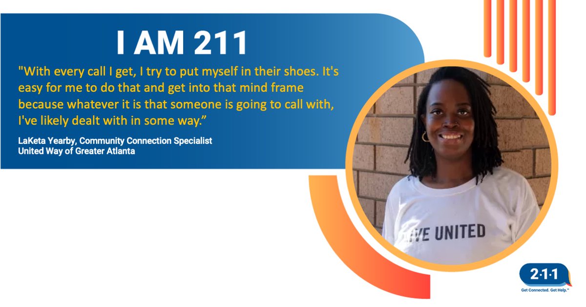 UnitedWay's tweet photo. Last year, call center specialists made 24M connections to local resources, helping to change people’s lives. Through 211, people got crisis and emergency counseling, disaster assistance, food, health care and insurance assistance, and more.
#IAm211 #211Day https://t.co/faBV5BDH2j