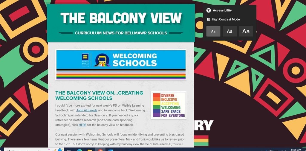 Please take a moment to read 'The Balcony View' from our Chief Academic Officer, Mr. Richard Taibi. To access, click the link below or copy and paste the link in your browser. smore.com/6wmej