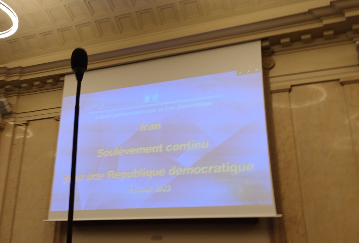 CNRIFrance's tweet photo. Conférence à la salle Colbert de l'assemblée nationale du Comité parlementaire pour un Iran démocratique (CPID) intitulée : Iran, soulèvement continue pour une république démocratique. Ce 7 février.
#IranRevolution https://t.co/jSGIWOAHQs