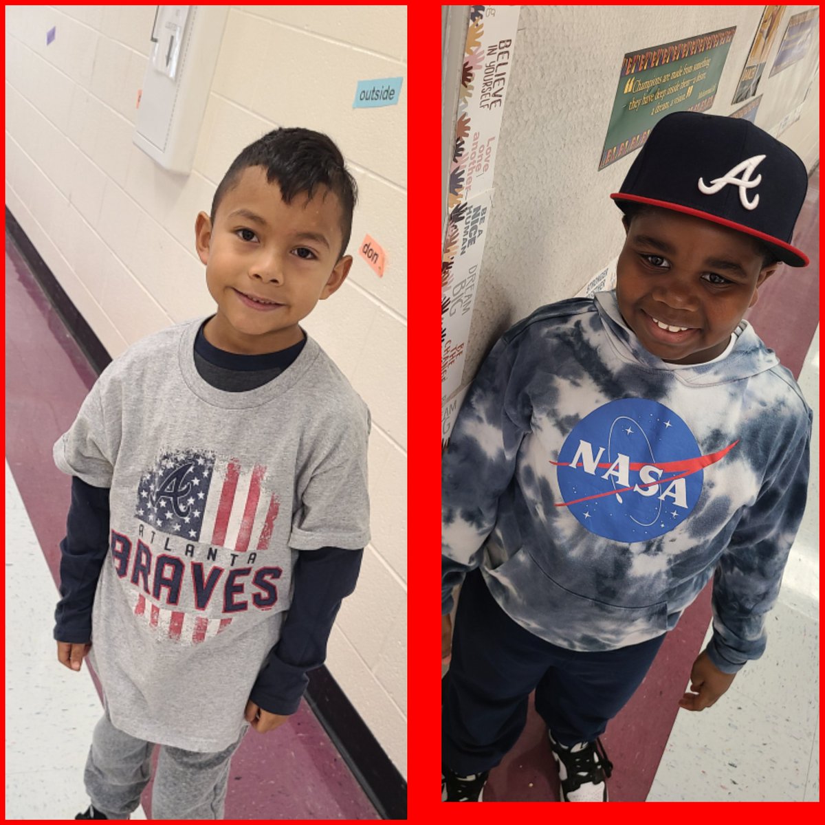 Red Oak Elementary is showing support on Michael Harris II Day today! Go Atlanta Braves! #MichaelHarrisIIDay @AthleticsHenry @HenryCountyBOE @Braves