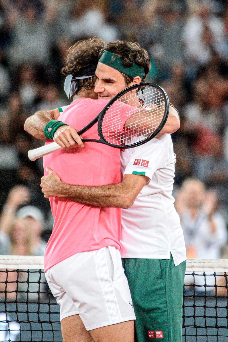 cyclingontnt's tweet photo. On this day in 2020...

Nadal and Federer went head-to-head in Cape Town infront of over 50,000 people! They raised over $3 million for children's education in Africa 👏

@RafaelNadal | @rogerfederer https://t.co/q2HvgizruW