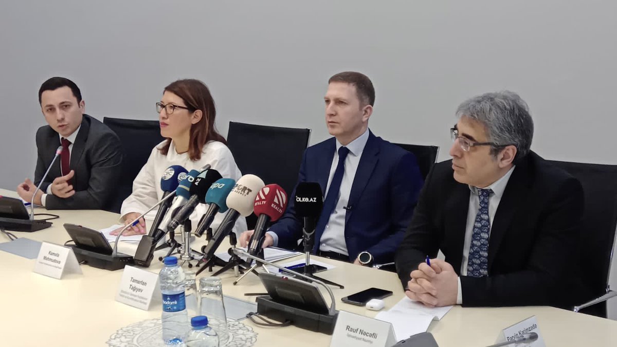 Kamola's tweet photo. Today in Baku @EBRD  launched the @ITHubs programme together with our partners the Centre for Coordination&amp; Analysis of the Fourth Industrial Revolution&amp; @StrategEast_org .  The programme will fund the training and mentoring of 80 students from regions.  #Azerbaijan https://t.co/NFhvgFXTkN