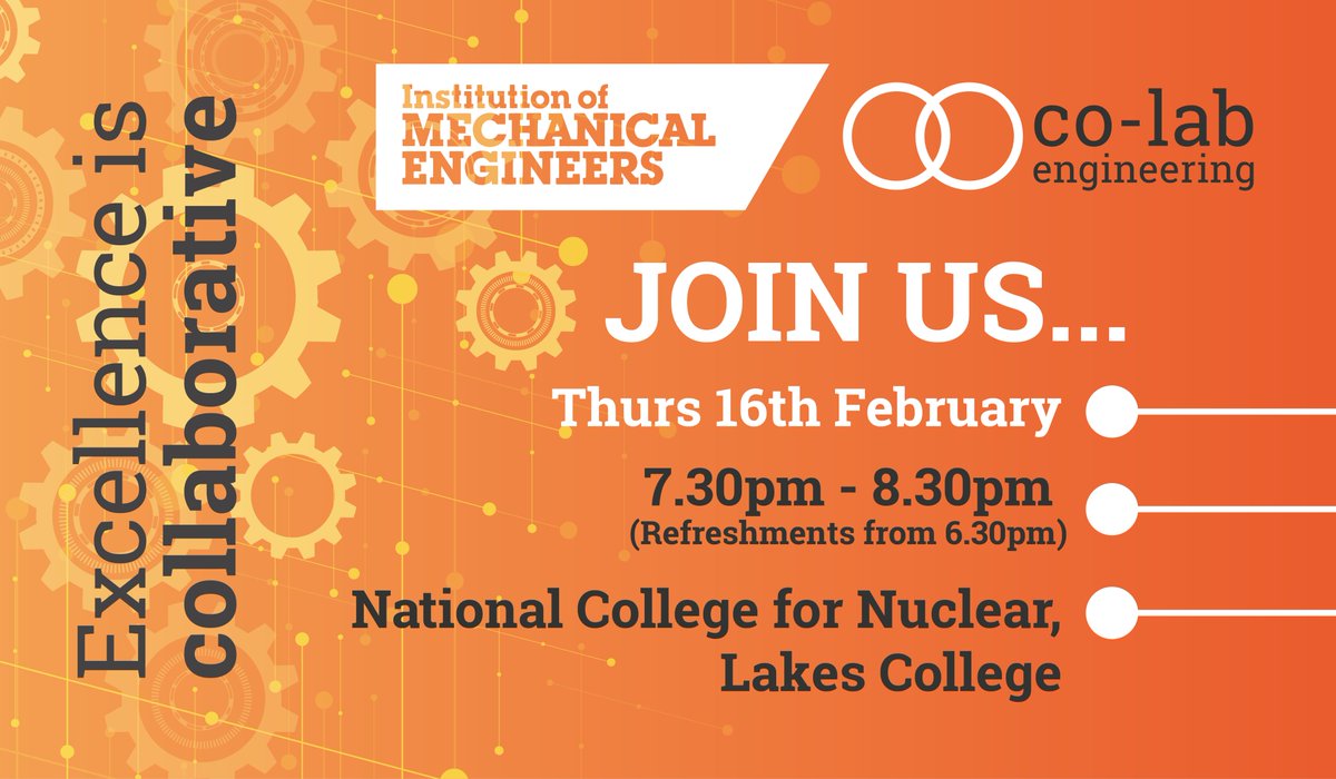 Co_Lab_Eng's tweet image. On Thursday 16th February our Managing Director, Clyne Albertelli will be giving a talk on Co-Lab Engineering and the impact of delivering innovative solutions.

If you would like to join, please register your interest here: lnkd.in/e7z2mykF

@IMechE