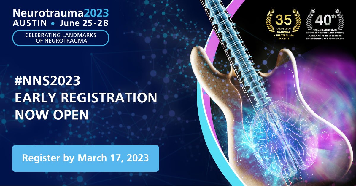 Why attend #NNS2023? To celebrate the Landmarks of Neurotrauma, network with the best in the field &amp; get feedback on your research, learn from a scientific program including #SCI &amp; #TBI research, preclinical &amp; clinical relevance &amp; more! Visit neurotrauma-symposium.org for more info