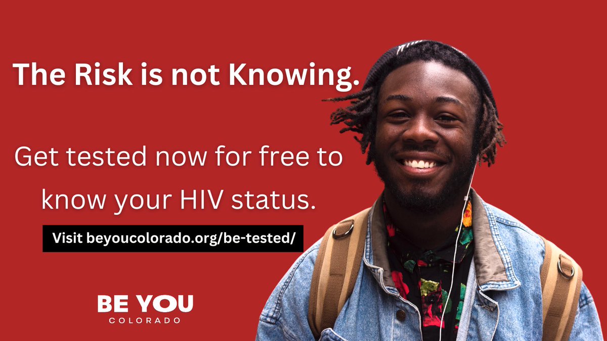 Stopping #HIV starts with knowing your status. Get tested now! Visit beyoucolorado.org/be-tested/

#NBHAAD #letsstophivtogether