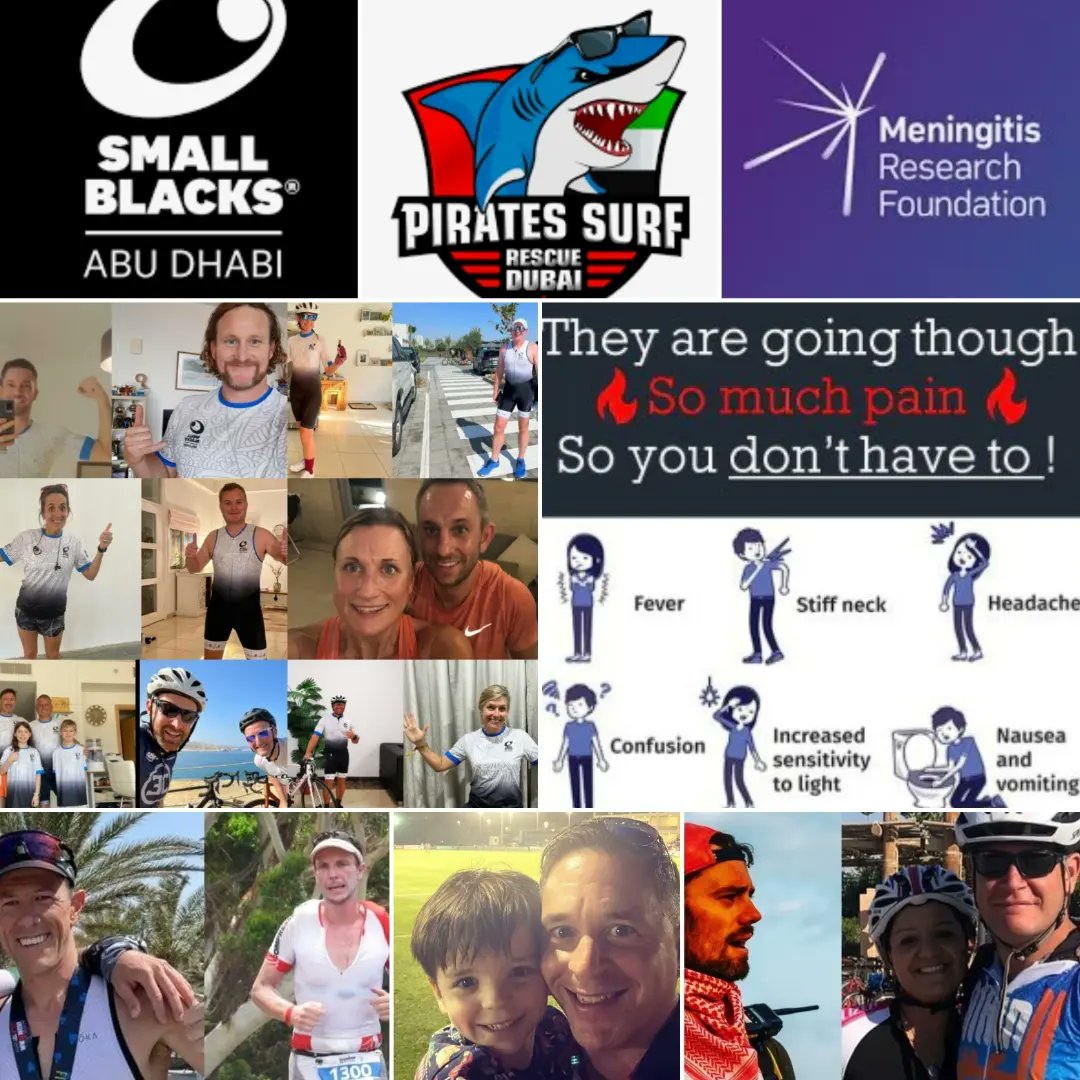 Epic weekend! Our #abudhabi <a href="/SmallBlacks_AD/">Small Blacks Abu Dhabi</a> &amp; Pirates Surf community completed the <a href="/IRONMANtri/">IRONMAN Triathlon</a> #Oman for the #Meningitis  <a href="/M_R_F/">Meningitis Research</a> after one of our kids was affected. Proud of our group - most doing it the first time! Please support at the link below 🙏 justgiving.com/fundraising/ja…