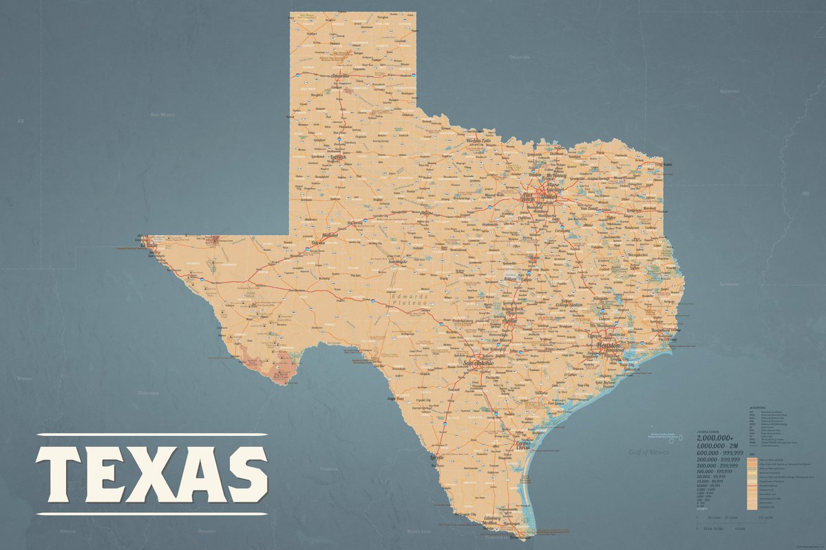 BestMapsEver's tweet image. Our new #texas decorative wall map has your standard map elements plus the state park system and other protected lands—all presented with vibrant colors in our signature style. 

bestmapsever.com/products/texas…
