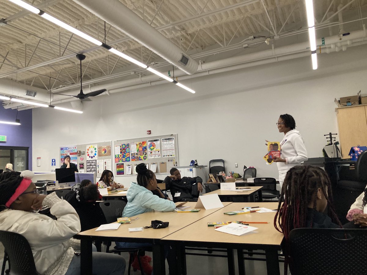 So excited to hear ⁦<a href="/kellyiswrite/">Kelly J. Baptist</a>⁩ speak to 6th graders at the CTCs middle vision program. ⁦<a href="/maisd/">MAISD</a>⁩