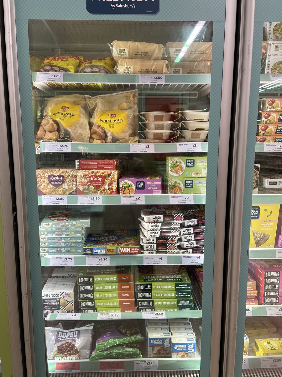 🌗🌍 MrsC 🌎🌓 (@mairebc) on Twitter photo Is it just me? #freefrom means free from one / some of the 14 allergens. Vegetarian , vegan products that contain wheat should not be in the free from freezer. There are at least 2 more freezer cabinets for non meat products.
Muddled freezers
<a href="/sainsburys/">Sainsbury's</a> #coeliac Is it just me? #freefrom means free from one / some of the 14 allergens. Vegetarian , vegan products that contain wheat should not be in the free from freezer. There are at least 2 more freezer cabinets for non meat products.
Muddled freezers
<a href="/sainsburys/">Sainsbury's</a> #coeliac