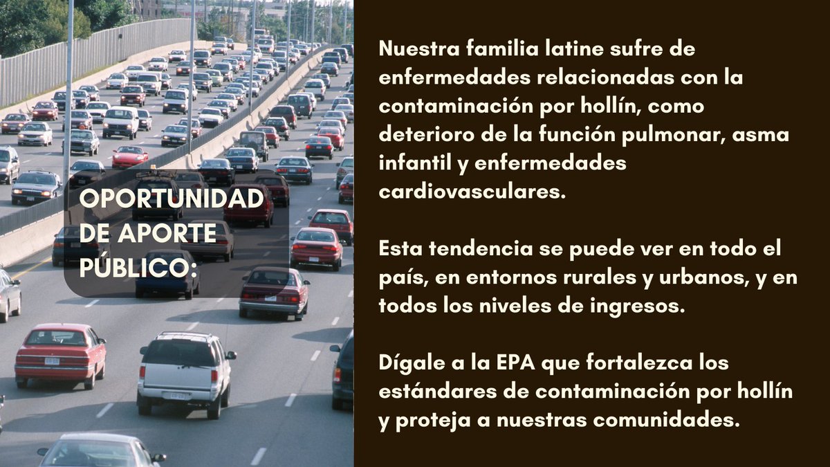 GreenLatinos's tweet image. @EPA ha ignorado la montaña de evidencia científica que demuestra como limites de contaminación mas estrictos de hollín protegen la salud publica y previenen muertes prematuras.
Dígale @EPA que finalice los límites más estrictos para hollín 👇#S4P
greenlatinos.org/hollín