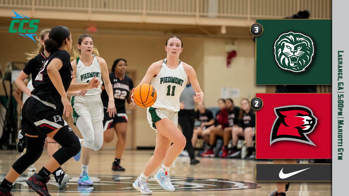 PiedmontWBB's tweet photo. Big Game today 🦁 
⌚️5:00pm
🆚 LaGrange 
📍LaGrange, GA | Mariotti Gym
📺 https://t.co/QTVaqEbdTH
📈 https://t.co/WzAZt4HG7G https://t.co/0i6SObFldh