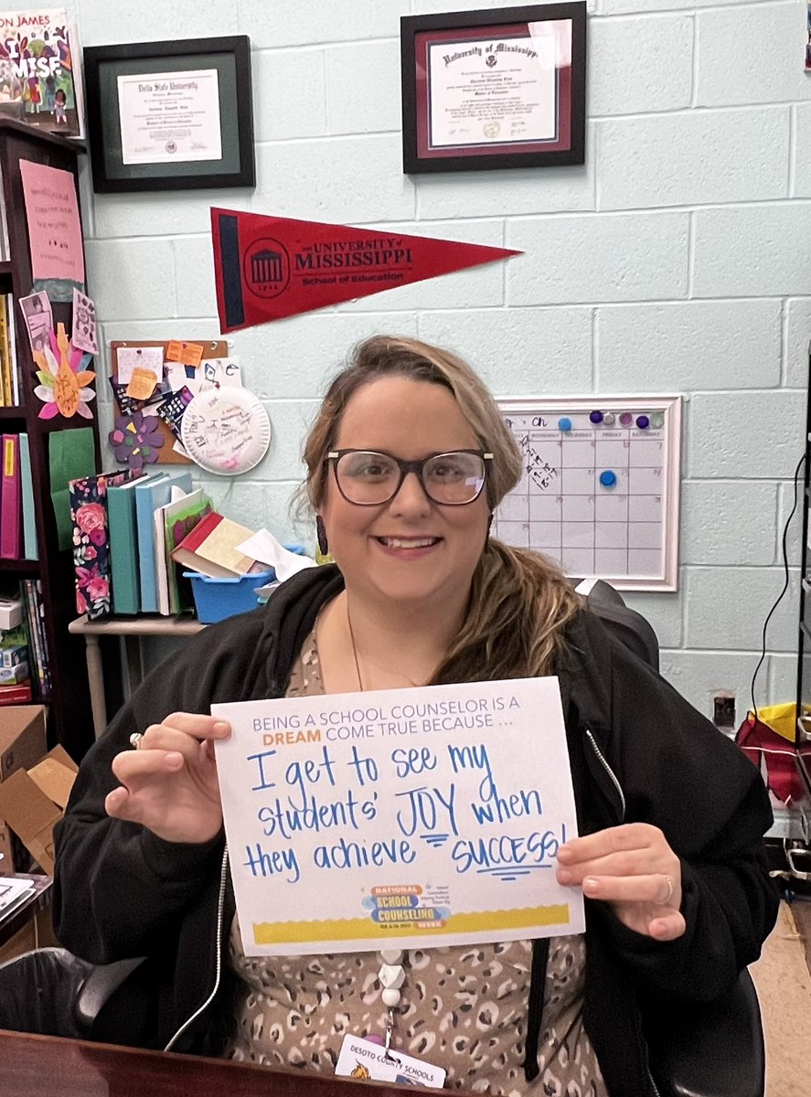 Mrs. Palmer wants you to know why being a school counselor is her dream job! #NSCW23 #MSSCADreamsBig #TeamDCS